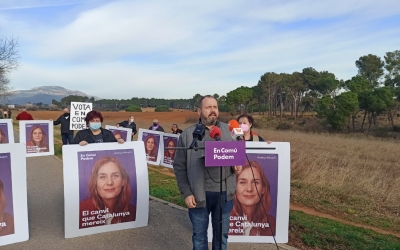 El diputat Joan Mena, en l'acte d'aquest matí | Ràdio Sabadell